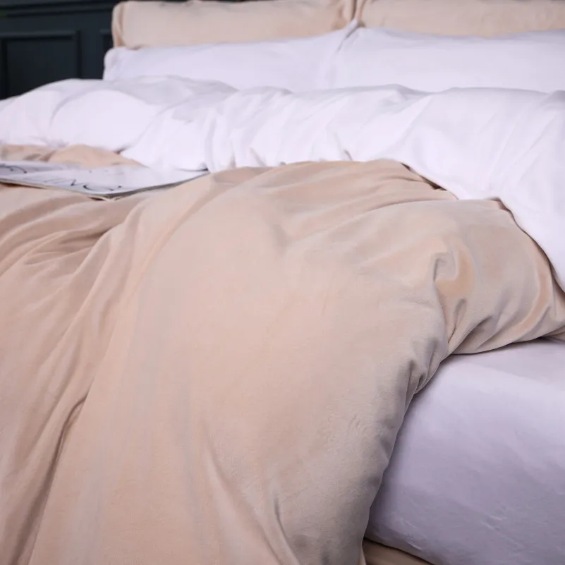Комплект постельного белья Велюр Winter Frost 28-0001 + 28-0004 Gardenia Velvet - 5