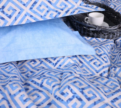 Наволочка Поплин 00-5 "Geometry Blue"