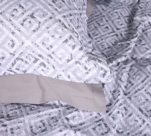 Наволочка Поплин 00-6 "Geometry Grey"