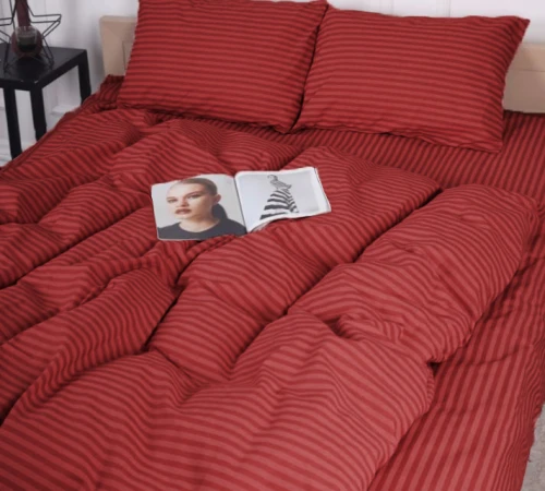 Підковдра Бязь 17-0608 Stripe Red