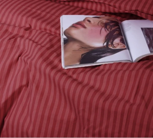 Підковдра Бязь 17-0608 Stripe Red - 2