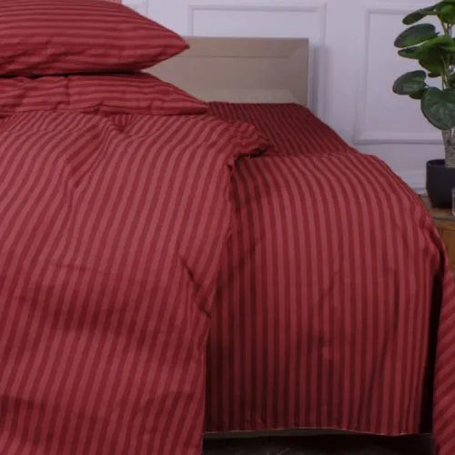 Комплект постільної білизни Бязь 17-0608 Stripe Red - 3