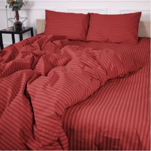 Простынь Ranforce Elite 17-0608 Stripe Red - 3