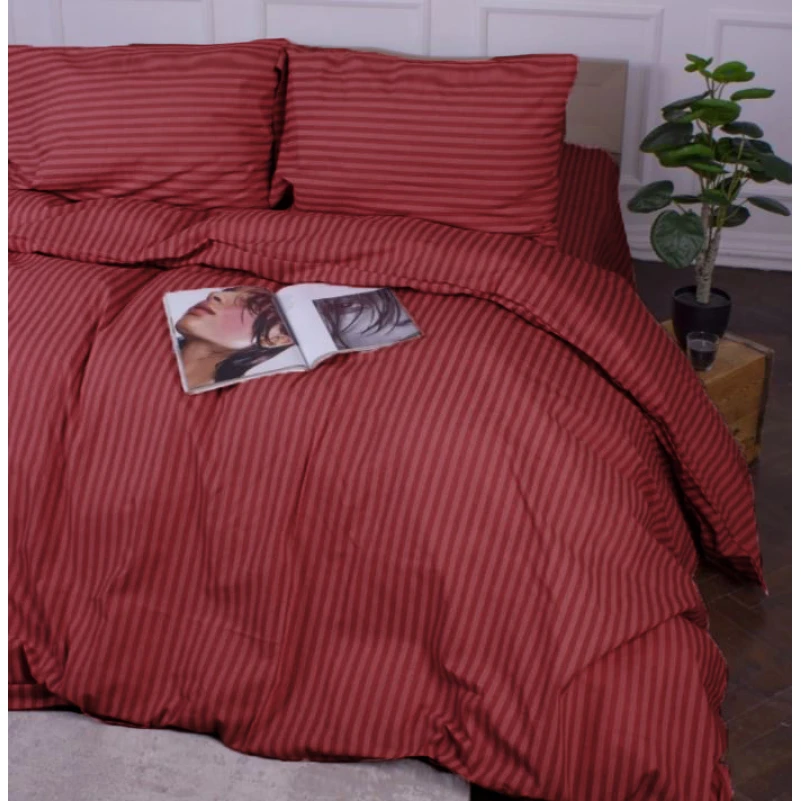 Простынь на резинке Ranforce Elite 17-0608 Stripe Red высота 25 см (детские10 см) - 3