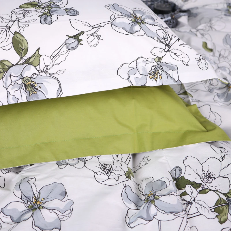 Комплект постільної білизни Поплін 00-1 "Olive Flowers" - 7