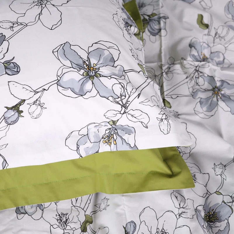 Комплект постільної білизни Поплін 00-1 "Olive Flowers" - 6