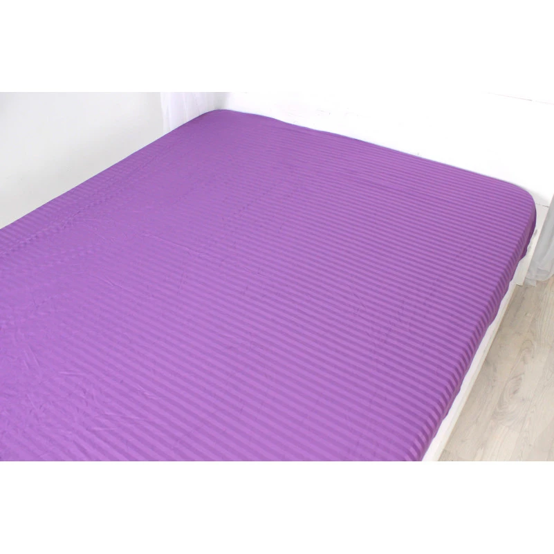 Простынь на резинке Satin Stripe 30-0009 Purple - 6