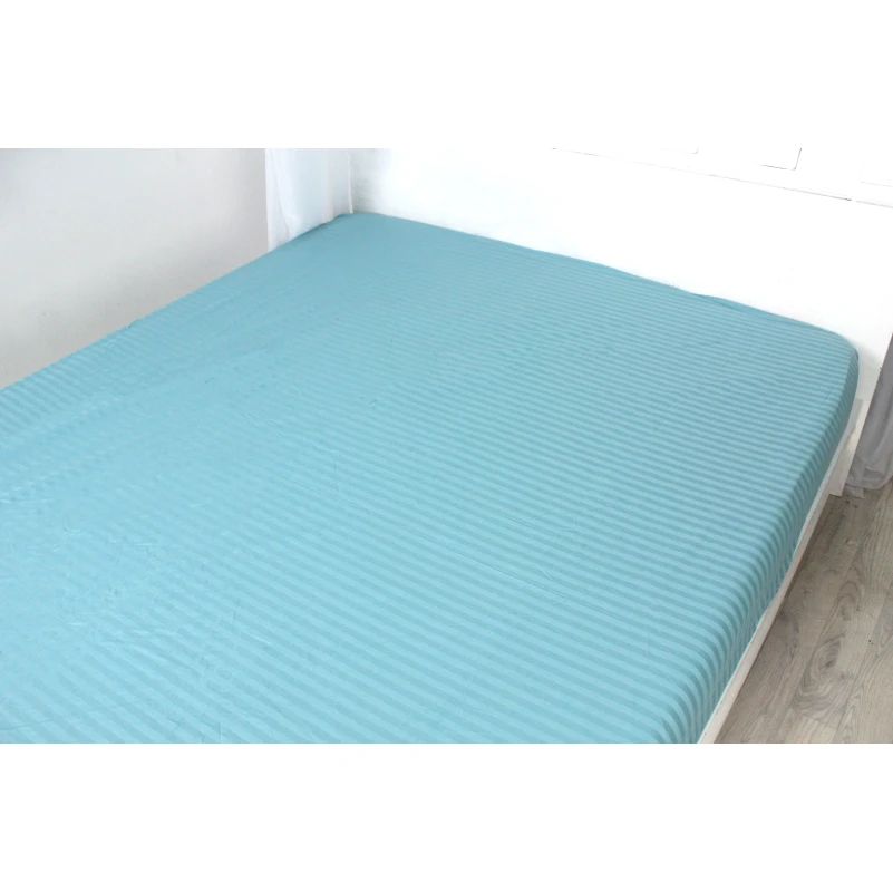 Простынь на резинке Satin Stripe 30-0015 Green Wave - 6