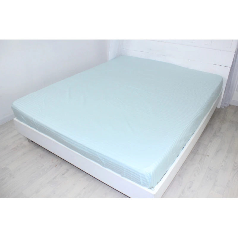 Простынь на резинке Satin Stripe 30-0013 Azure - 2