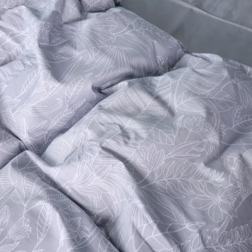 Комплект постельного белья Сатин JUNIOR 22-1428 Leafsong gray - 2