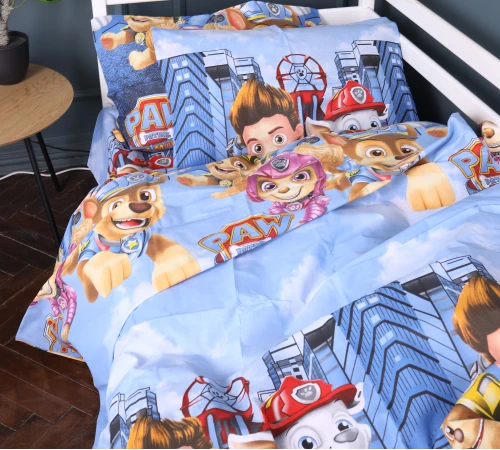 Комплект постільної білизни Бязь 17-0803 Paw Patrol Team