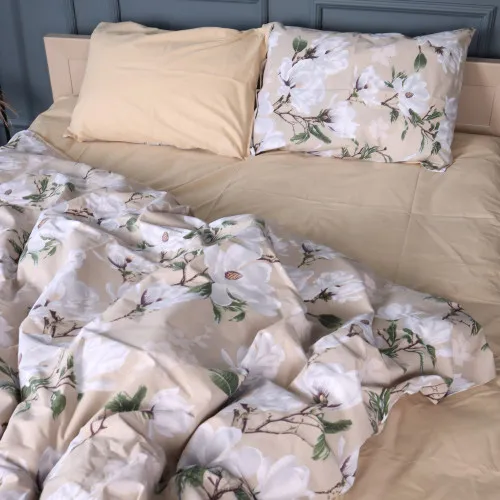 Комплект постільної білизни Бязь 17-0816 White Flower