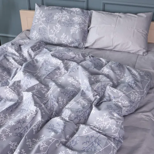 Комплект постільної білизни Бязь 17-0813 Twigs of Spring gray