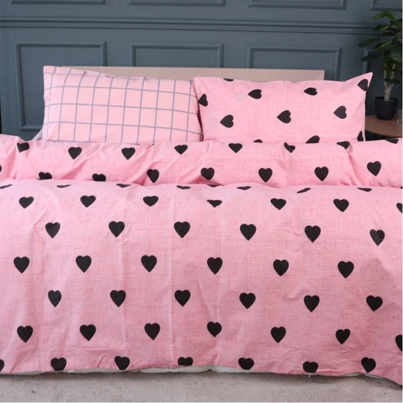 Комплект постільної білизни Ranforce Elite 17-0839 Hearts & Grid