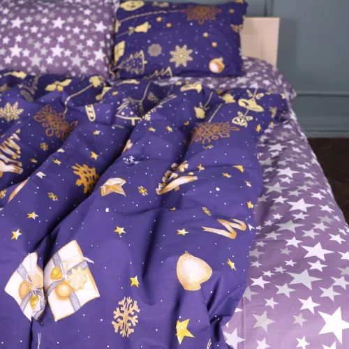 Простынь Ranforce Elite 17-0877 Midnight Christmas