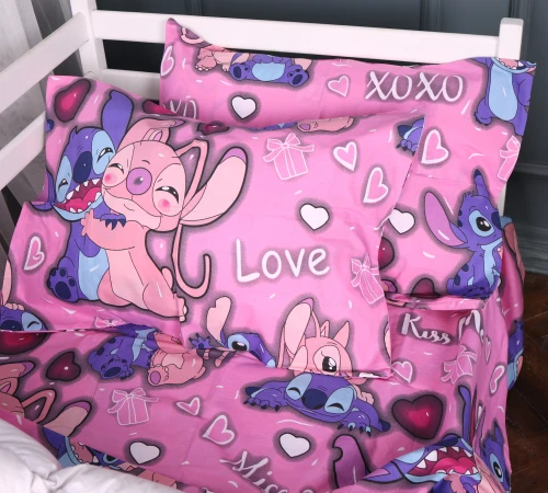 Наволочка Бязь Kids Time 17-0871 Stitch & Angel Pink