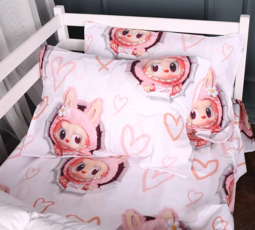 Простынь Бязь Kids Time 17-0872 Labubu Love
