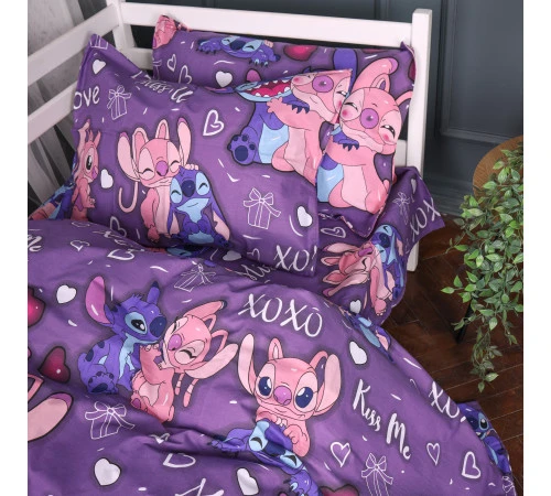 Простирадло Ranforce Elite 17-0870 Stitch & Angel Purple