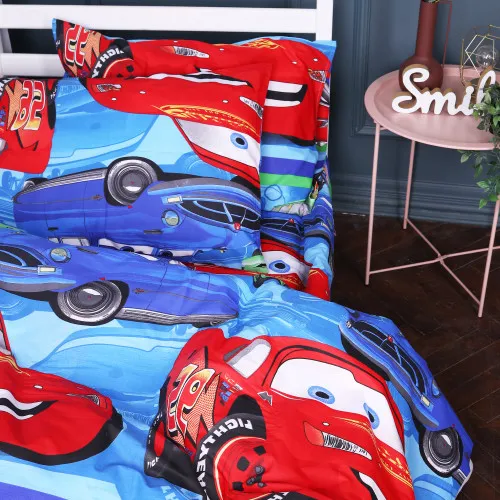 Наволочка Бязь Kids Time 17-0778 McQueen's Racing Dreams blue