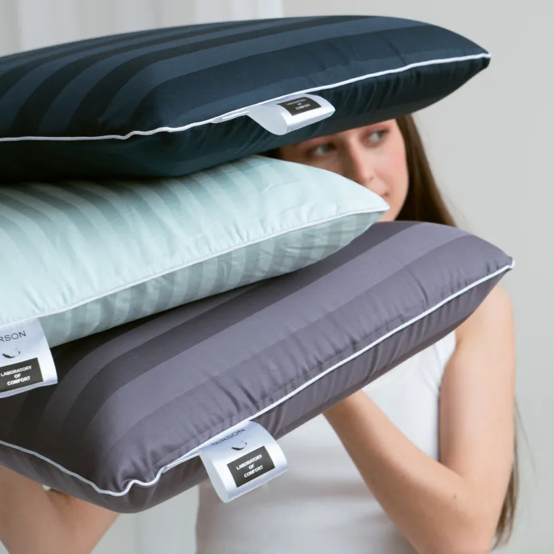 Подушка ортопедична №6047 Noble stripe Graphite MEN 59*43*12 см - 7