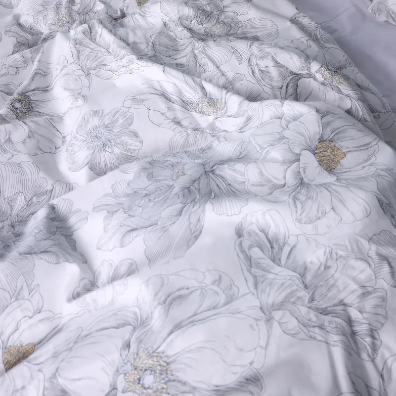 Комплект постельного белья Сатин JUNIOR 22-1410 Silver Petals - 4