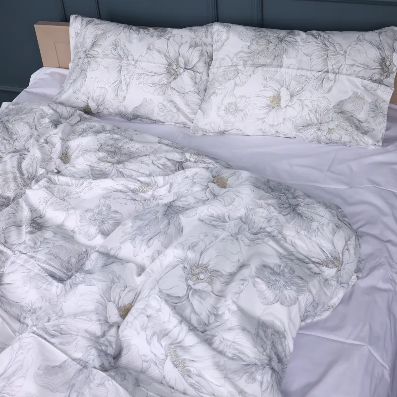 Комплект постельного белья Сатин JUNIOR 22-1410 Silver Petals - 1