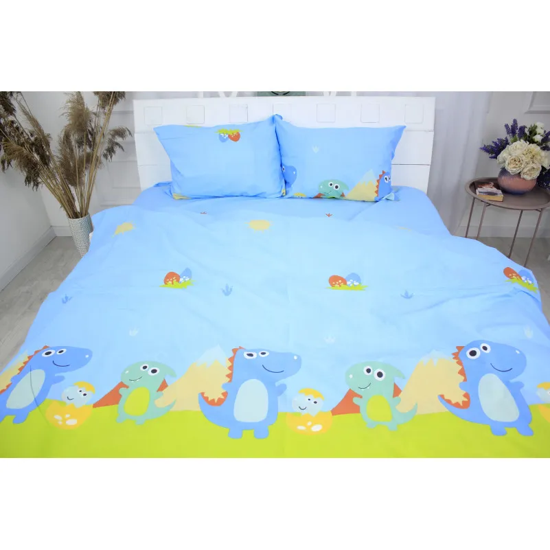 Простынь MirSon Ranforce Elite 17-0425 Little dinosaur