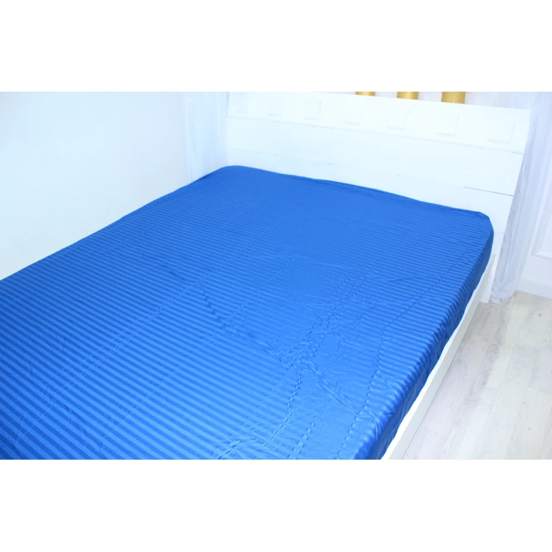 Простынь на резинке Satin Stripe 30-0019 Blue - 4