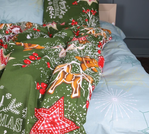 Простирадло Ranforce Elite 17-0881 Holiday Star green