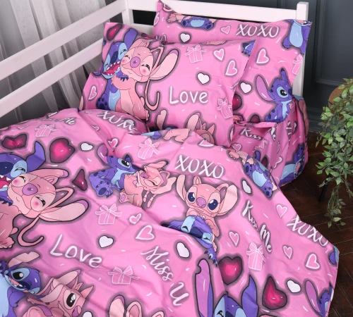 Простынь Бязь Kids Time 17-0871 Stitch & Angel Pink