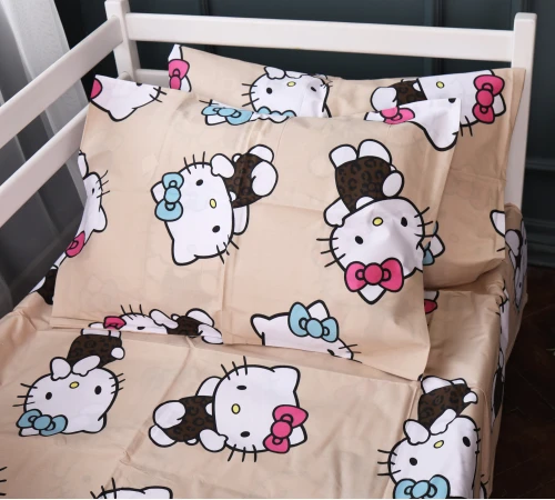 Простынь Бязь Kids Time 17-0866 Hello Kitty Style