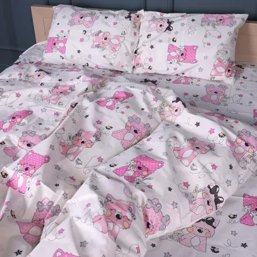 Комплект постельного белья Бязь 17-0776 Magic cats pink