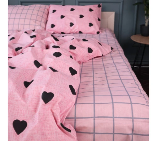 Простирадло Ranforce Elite 17-0839 Hearts & Grid