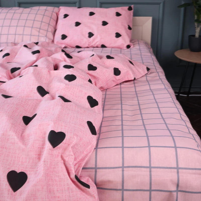 Простирадло Ranforce Elite 17-0839 Hearts & Grid