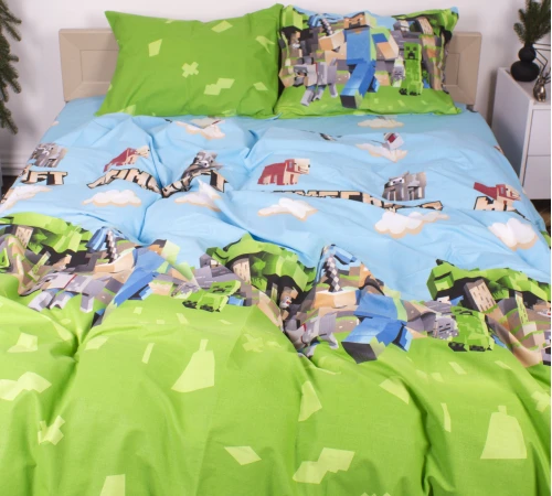 Білизна постільна Бязь 17-0597 Minecraft