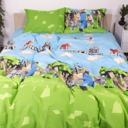 Комплект постільної білизни MirSon Ranforce Elite 17-0597 Minecraft