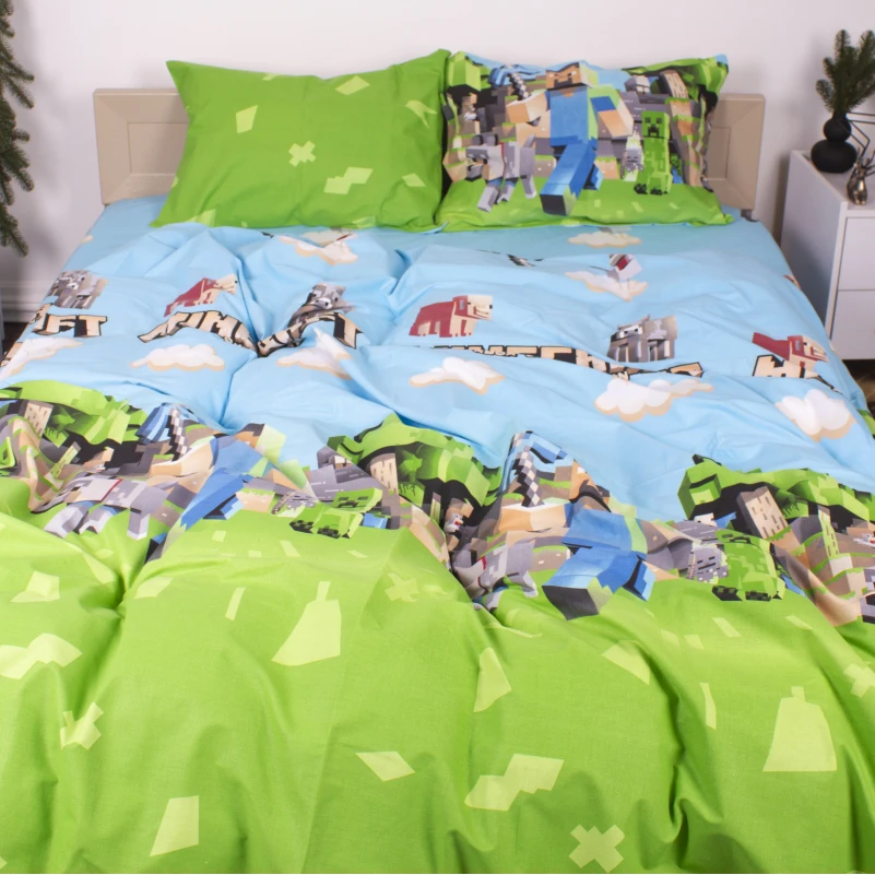 Білизна постільна Бязь 17-0597 Minecraft