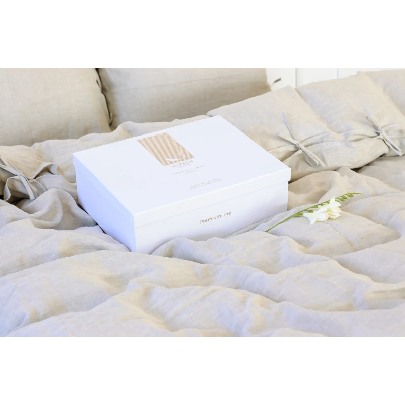 Комплект постільної білизни Льон Organic Natural Line "Grey sky" - 12