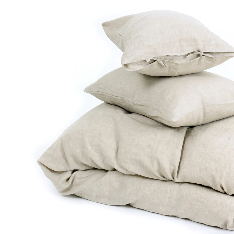 Комплект постільної білизни Льон Organic Natural Line "Grey sky" - 13