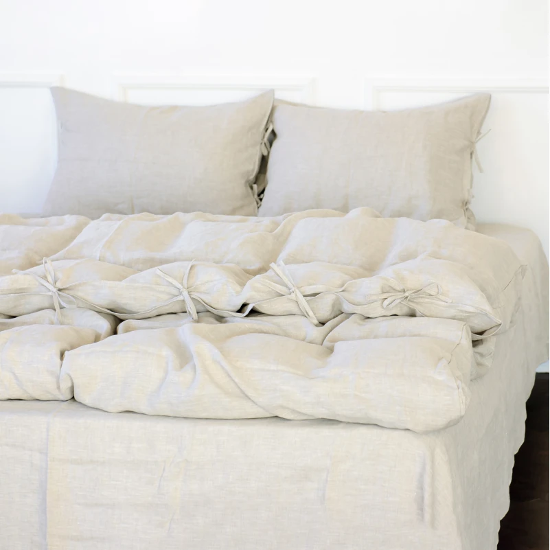 Комплект постільної білизни Льон Organic Natural Line "Grey sky" - 2