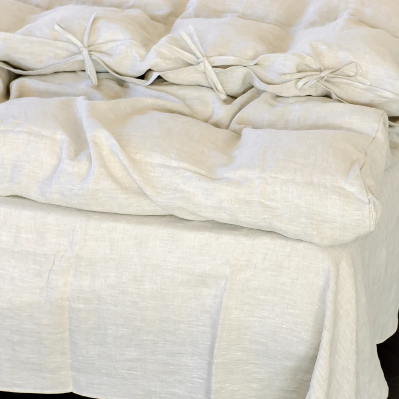 Комплект постільної білизни Льон Organic Natural Line "Grey sky" - 9