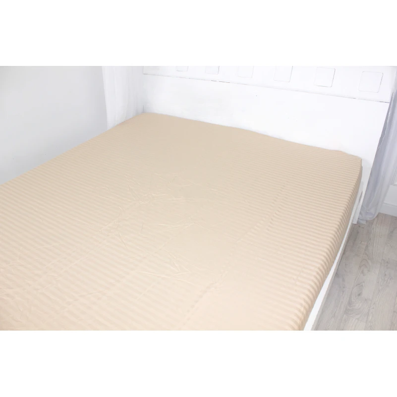 Простынь на резинке Satin Stripe 30-0004 Cream - 5