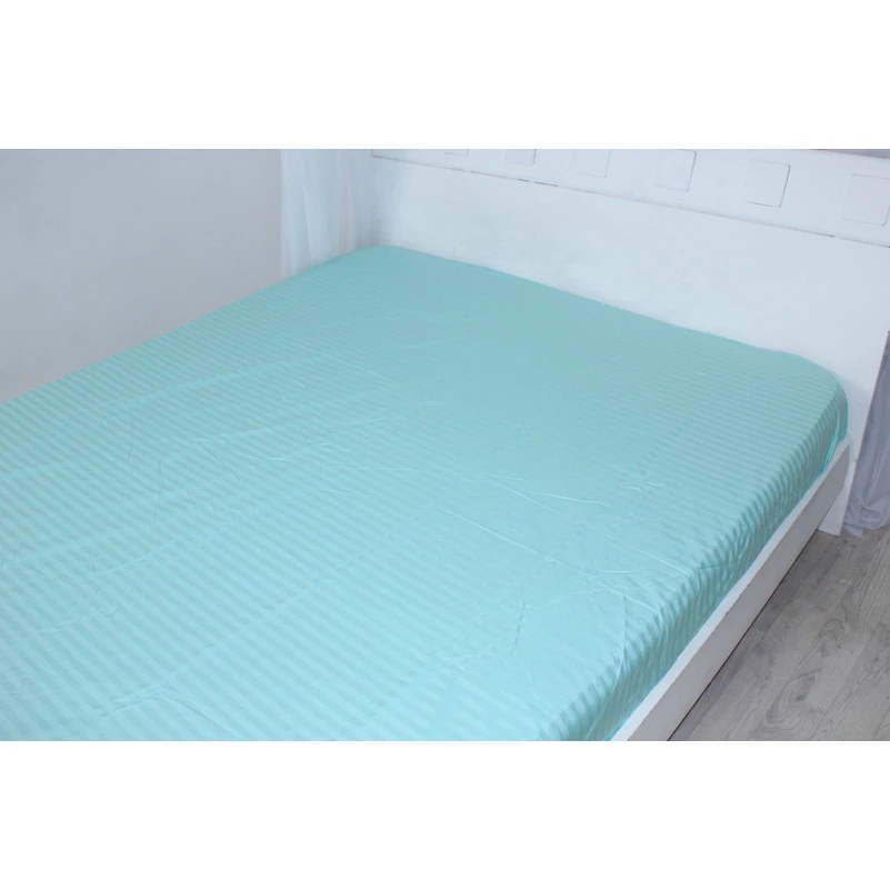 Простынь на резинке Satin Stripe 30-0014 Mint - 6