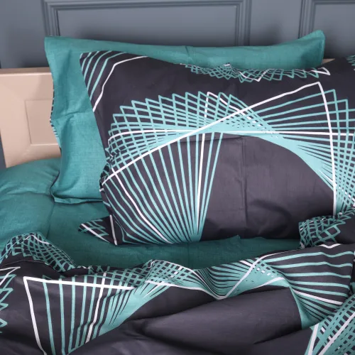 Наволочка Сатин 22-1442 Neon Emerald Lines