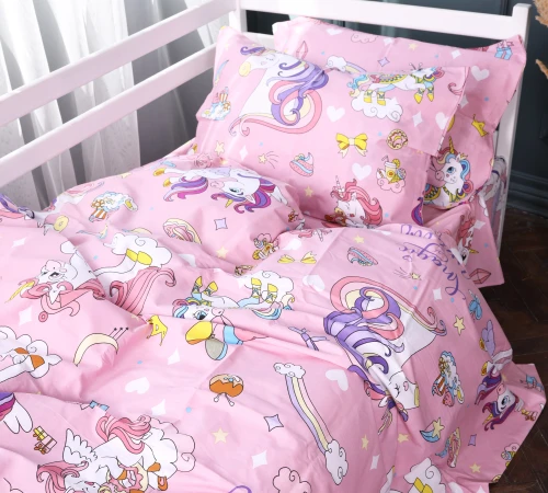 Комплект постільної білизни Бязь 17-0836 Unicorn kids