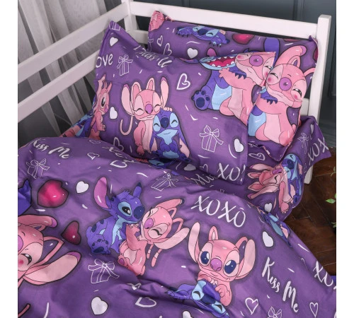 Наволочка Бязь 17-0870 Stitch & Angel Purple