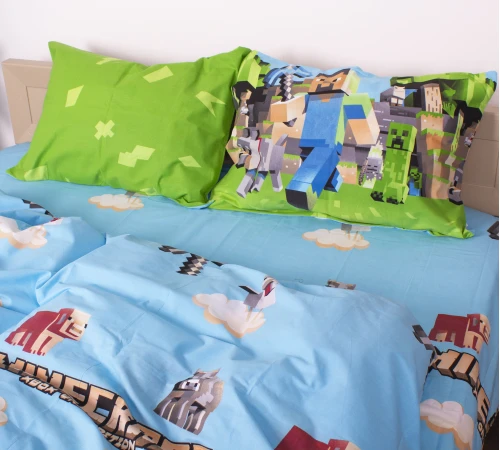 Наволочка Бязь 17-0597 Minecraft