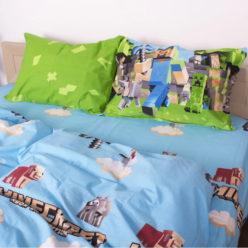 Наволочка Бязь 17-0597 Minecraft