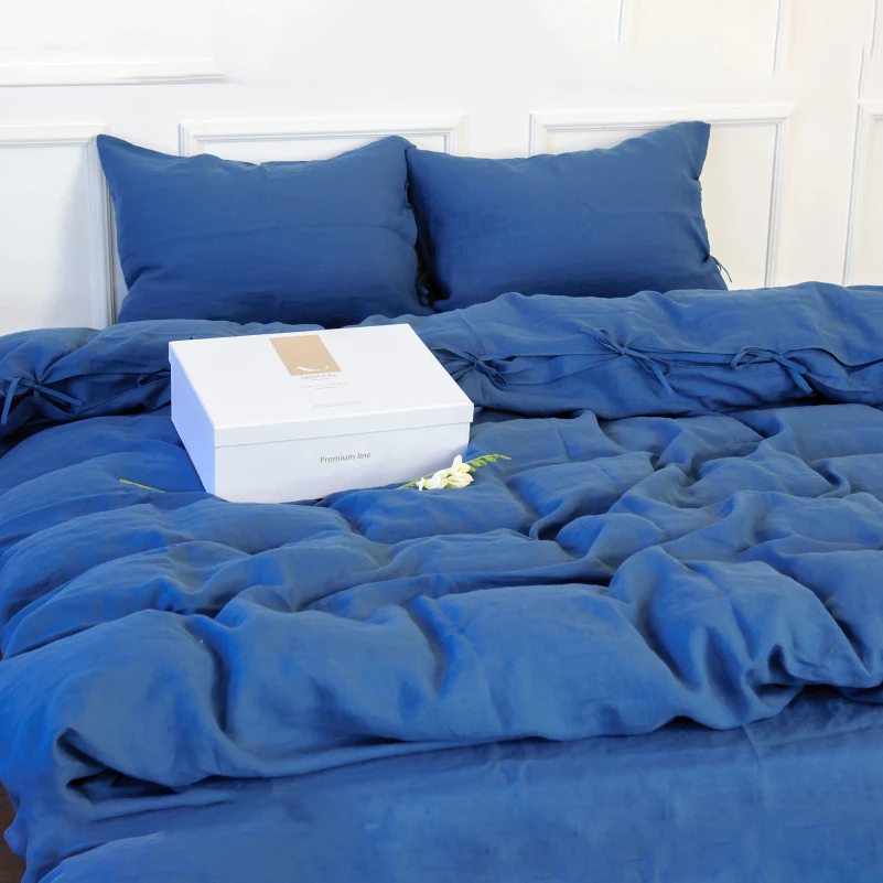 Комплект постільної білизни Льон Organic Natural Line "Bluebottle" - 6