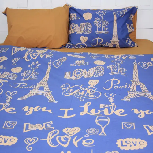 Простирадло MirSon Ranforce Elite 17-0443 Love Paris